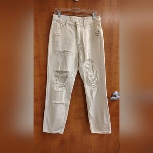 Nordstrom BP Mom White Wash Jeans